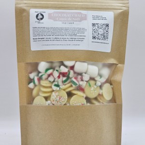 Chocolat chaud blanc à la canne de Noël